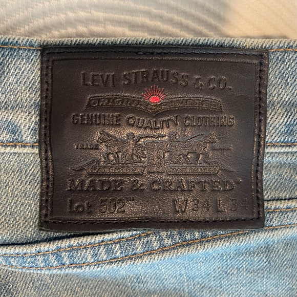 Levi’s Made & Crafted 502 Taper Fit Jeans - Nitchibotsu Light Wash - 34 / 34 - Picture 10 of 13